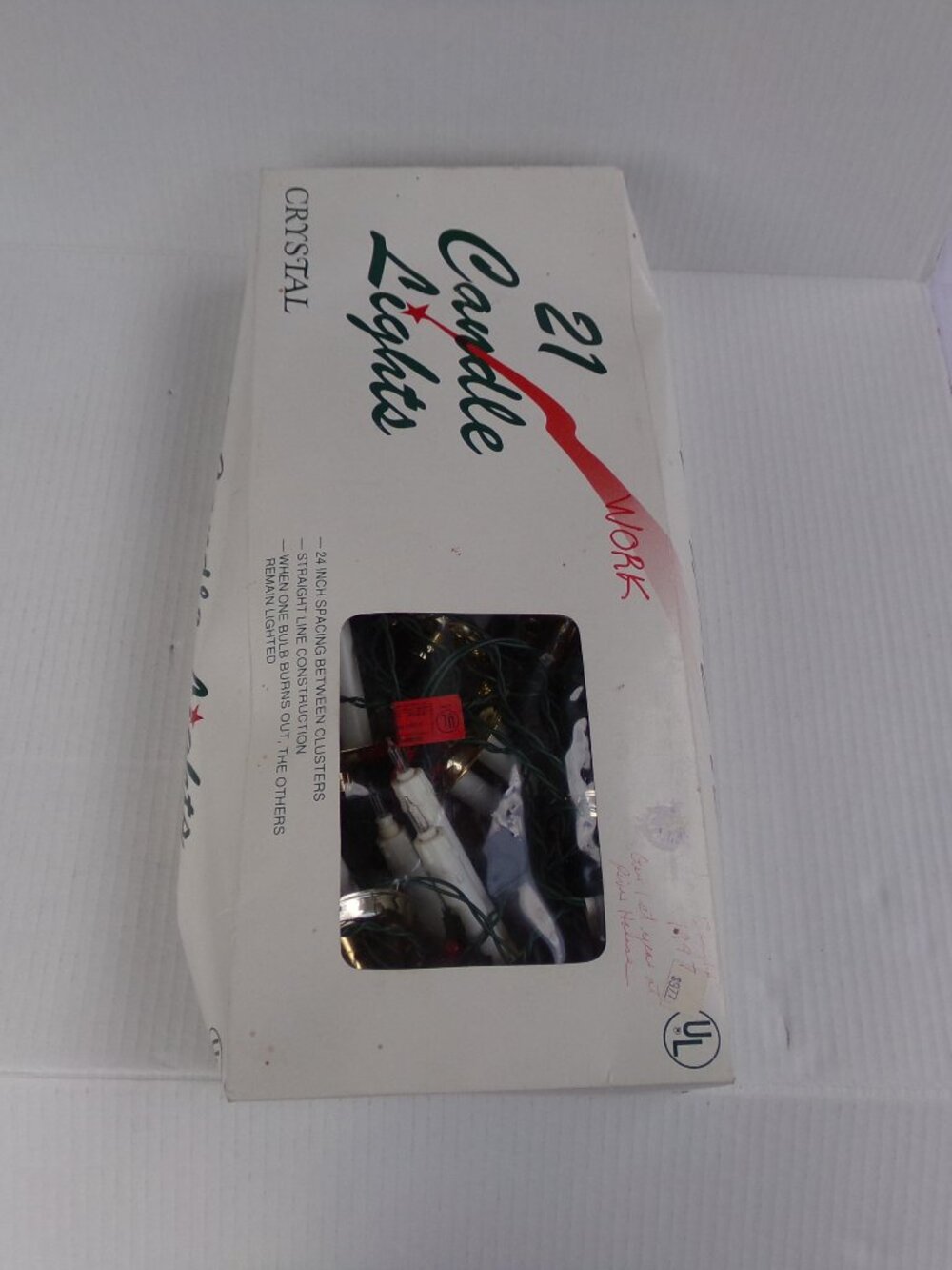 Vtg Rare Christmas Candle Bouquet Holly Christmas Light Strand Clip Clear Work